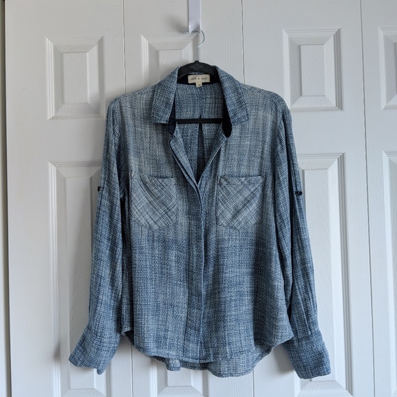 cloth & stone Tops - $13 cloth & stone split back chambray cotton shirt
